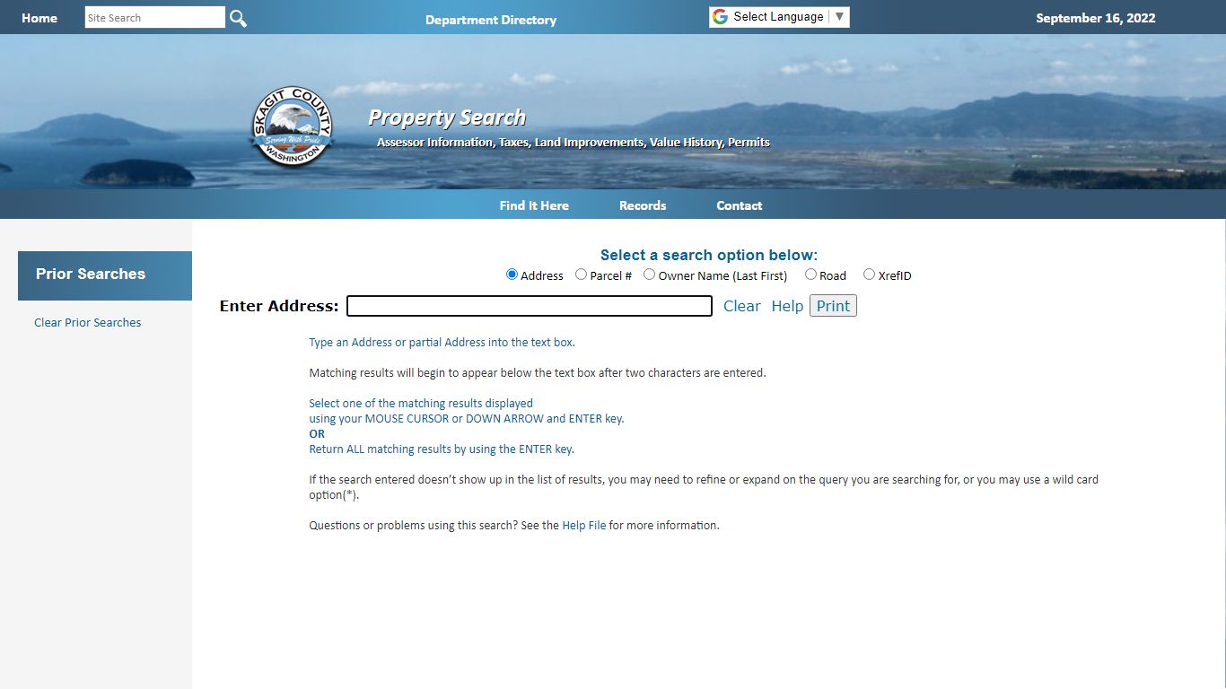 Property Search - Skagit County, Washington